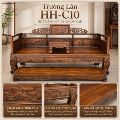 Bộ Trường Kỷ Trường Lân Gỗ Muồng Xanh HH-C10 – Dấu Ấn Nội Thất Á Đông Sang Trọng Bộ Trường Kỷ Trường Lân Gỗ Muồng Xanh HH-C10 – Dấu Ấn Nội Thất Á Đông Sang Trọng