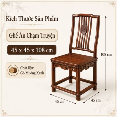 Ghế Ăn Chạm Truyện Gỗ Muồng Xanh – Nét Đẹp Cổ Điển Cho Không Gian Sống Trang Nhã Ghế Ăn Chạm Truyện Gỗ Muồng Xanh – Nét Đẹp Cổ Điển Cho Không Gian Sống Trang Nhã