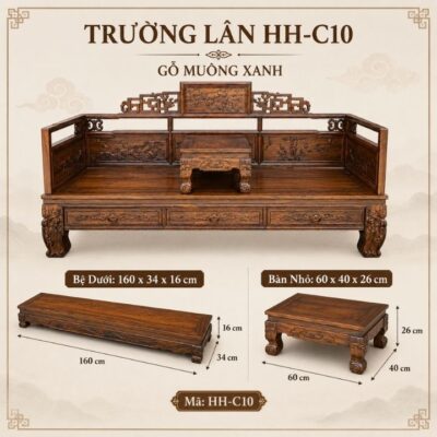Bộ Trường Kỷ Trường Lân Gỗ Muồng Xanh HH-C10 – Dấu Ấn Nội Thất Á Đông Sang Trọng Bộ Trường Kỷ Trường Lân Gỗ Muồng Xanh HH-C10 – Dấu Ấn Nội Thất Á Đông Sang Trọng