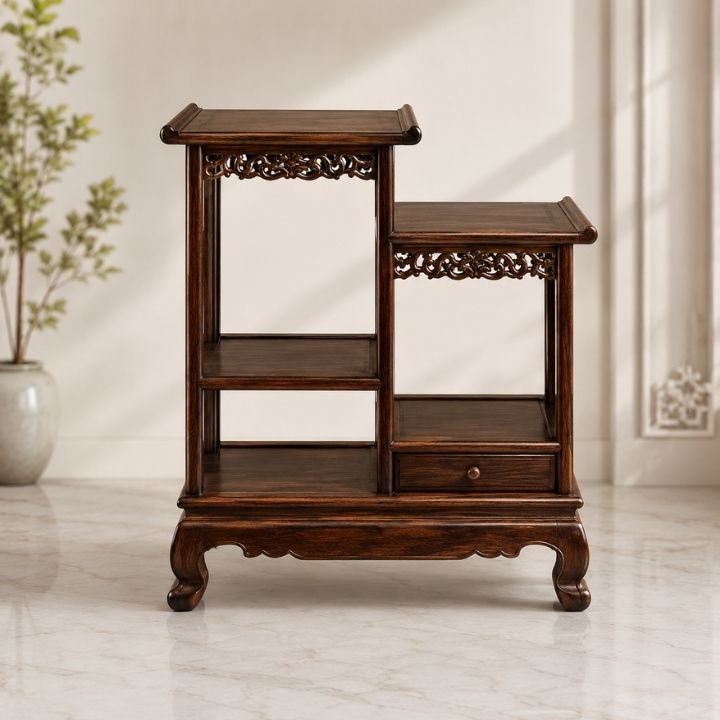 Kệ Nhị Sơn Gỗ Muồng Xanh HH-K4 – Dáng Cổ Điển, Gọn Đẹp Và Đầy Tính Nghệ Thuật Kệ Nhị Sơn Gỗ Muồng Xanh HH-K4 – Dáng Cổ Điển, Gọn Đẹp Và Đầy Tính Nghệ Thuật - Ảnh 2