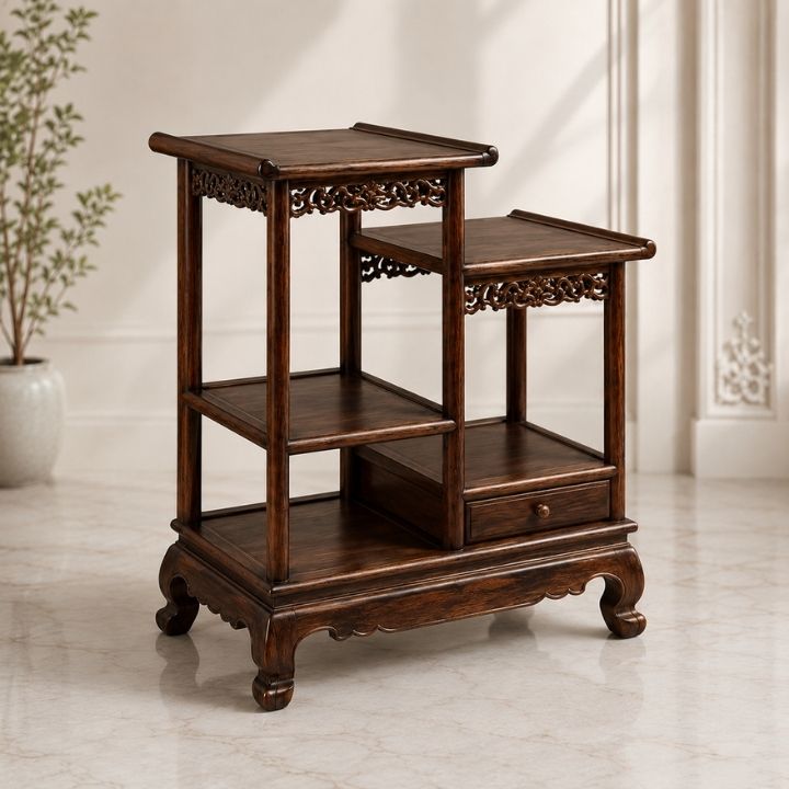 Kệ Nhị Sơn Gỗ Muồng Xanh HH-K4 – Dáng Cổ Điển, Gọn Đẹp Và Đầy Tính Nghệ Thuật Kệ Nhị Sơn Gỗ Muồng Xanh HH-K4 – Dáng Cổ Điển, Gọn Đẹp Và Đầy Tính Nghệ Thuật - Ảnh 4