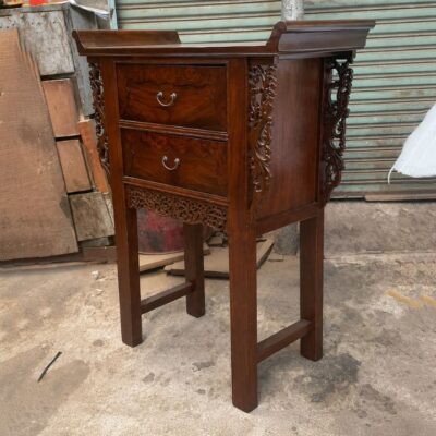 Bàn Thờ Gia Tiên Mini 2 Hộc Gỗ Muồng Xanh 88x48x106 Cm Chạm Khắc Tinh Xảo Bàn Thờ Gia Tiên Mini 2 Hộc Gỗ Muồng Xanh 88x48x106 Cm Chạm Khắc Tinh Xảo