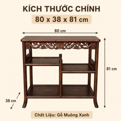 Kệ Đôn Gỗ Ba Tầng HH-K1 – Vẻ Thanh Nhã Cho Không Gian Sống Á Đông Kệ Đôn Gỗ Ba Tầng HH-K1 – Vẻ Thanh Nhã Cho Không Gian Sống Á Đông