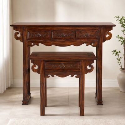 Bộ Bàn Thờ Gia Tiên Hai Tầng Gỗ Muồng Xanh HH-B2 – Vững Nếp Gia Phong, Trọn Lòng Thành Kính Bộ Bàn Thờ Gia Tiên Hai Tầng Gỗ Muồng Xanh HH-B2 – Vững Nếp Gia Phong, Trọn Lòng Thành Kính
