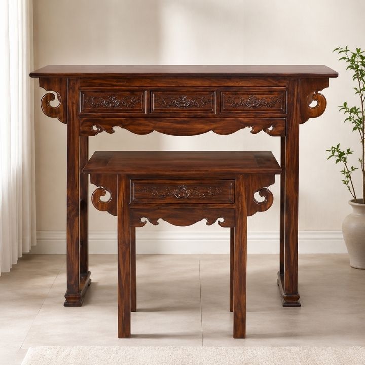 Bộ Bàn Thờ Gia Tiên Hai Tầng Gỗ Muồng Xanh HH-B2 – Vững Nếp Gia Phong, Trọn Lòng Thành Kính Bộ Bàn Thờ Gia Tiên Hai Tầng Gỗ Muồng Xanh HH-B2 – Vững Nếp Gia Phong, Trọn Lòng Thành Kính - Ảnh 4