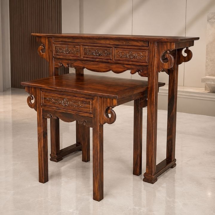 Bộ Bàn Thờ Gia Tiên Hai Tầng Gỗ Muồng Xanh HH-B2 – Vững Nếp Gia Phong, Trọn Lòng Thành Kính Bộ Bàn Thờ Gia Tiên Hai Tầng Gỗ Muồng Xanh HH-B2 – Vững Nếp Gia Phong, Trọn Lòng Thành Kính - Ảnh 3