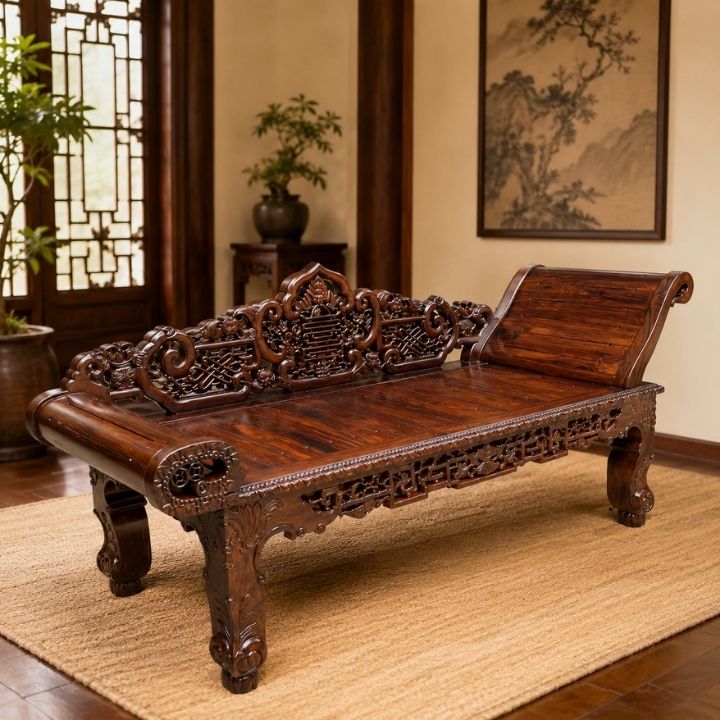 Trường Kỷ Phượng Lười HH-K15 – Dáng Nằm Thư Thái, Nét Chạm Đầy Khí Chất Trường Kỷ Phượng Lười HH-K15 – Dáng Nằm Thư Thái, Nét Chạm Đầy Khí Chất