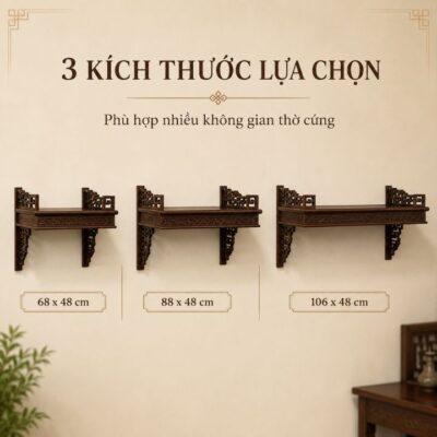 Bàn Thờ Treo Tường HH-B24 Gỗ Muồng Xanh – Gọn Gàng, Trang Nghiêm Cho Không Gian Thờ Việt Bàn Thờ Treo Tường HH-B24 Gỗ Muồng Xanh – Gọn Gàng, Trang Nghiêm Cho Không Gian Thờ Việt