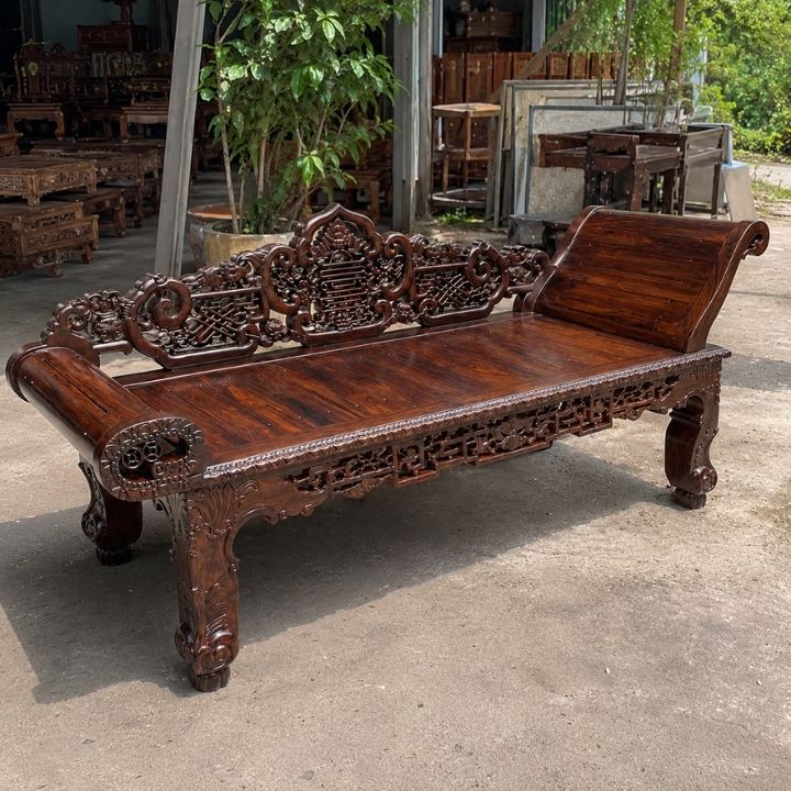 Trường Kỷ Phượng Lười HH-K15 – Dáng Nằm Thư Thái, Nét Chạm Đầy Khí Chất Trường Kỷ Phượng Lười HH-K15 – Dáng Nằm Thư Thái, Nét Chạm Đầy Khí Chất - Ảnh 3