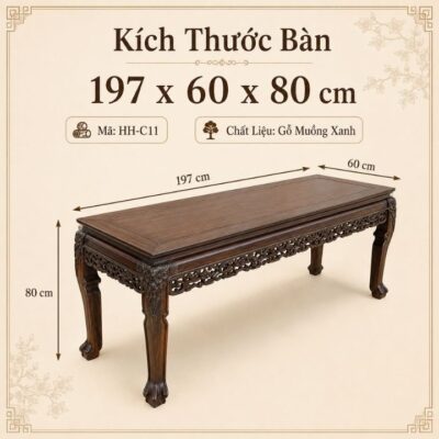 Bộ Trường Kỷ Song Tiện Gỗ Muồng Xanh HH-C11 – Khí Chất Á Đông Trong Không Gian Sống Đẳng Cấp Bộ Trường Kỷ Song Tiện Gỗ Muồng Xanh HH-C11 – Khí Chất Á Đông Trong Không Gian Sống Đẳng Cấp