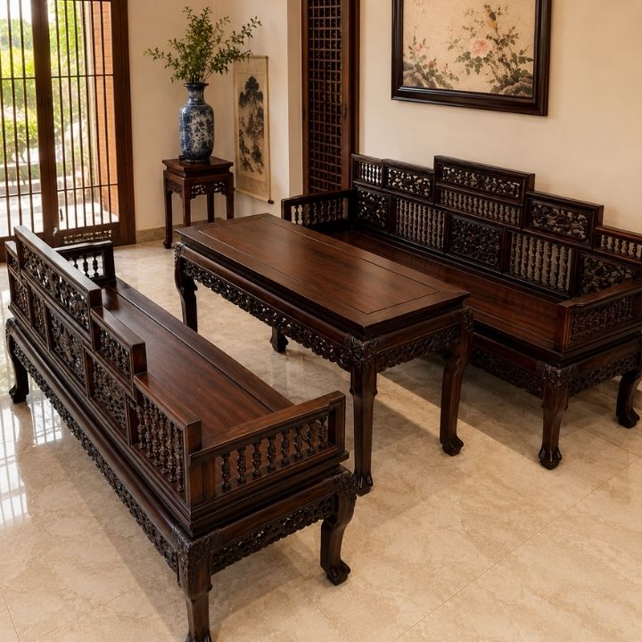 Bộ Trường Kỷ Song Tiện Gỗ Muồng Xanh HH-C11 – Khí Chất Á Đông Trong Không Gian Sống Đẳng Cấp Bộ Trường Kỷ Song Tiện Gỗ Muồng Xanh HH-C11 – Khí Chất Á Đông Trong Không Gian Sống Đẳng Cấp