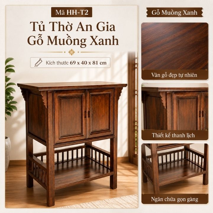 Tủ Thờ An Gia Gỗ Muồng Xanh HH-T2 – Thiết Kế Gọn Gàng Cho Không Gian Thờ Cúng Trang Nghiêm Tủ Thờ An Gia Gỗ Muồng Xanh HH-T2 – Thiết Kế Gọn Gàng Cho Không Gian Thờ Cúng Trang Nghiêm - Ảnh 5