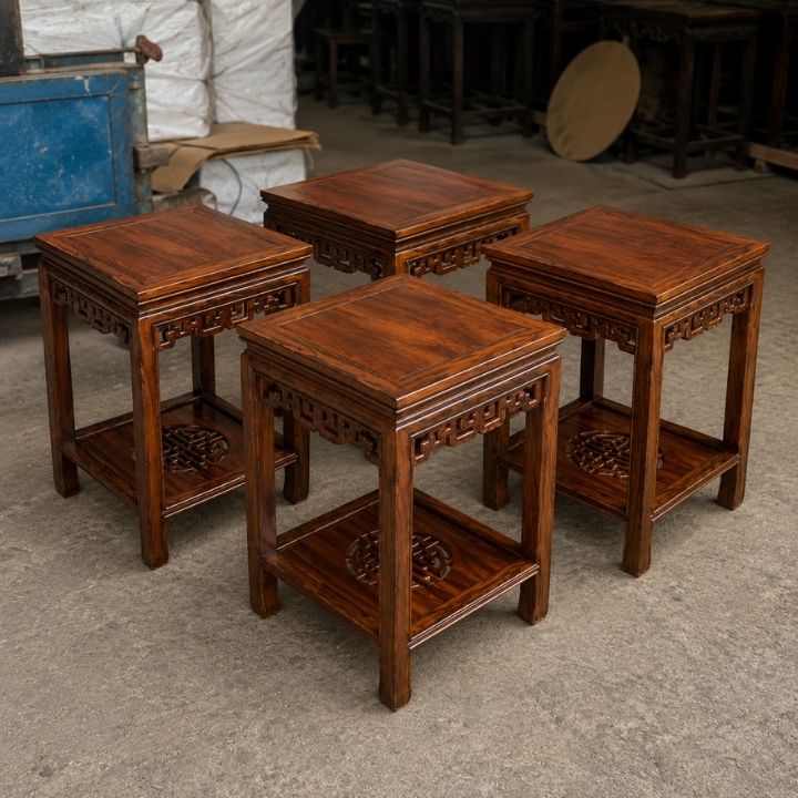 Ghế Đôn Vuông Gỗ Muồng Xanh HH-D12A – Nét Thanh Lịch Trong Không Gian Á Đông Ghế Đôn Vuông Gỗ Muồng Xanh HH-D12A – Nét Thanh Lịch Trong Không Gian Á Đông - Ảnh 7